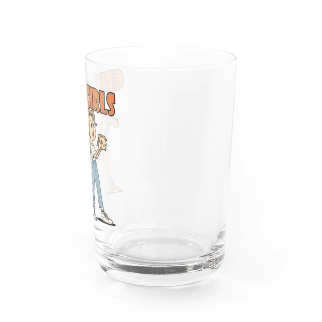 nidan-illustrationの"grill girls" Water Glass :right