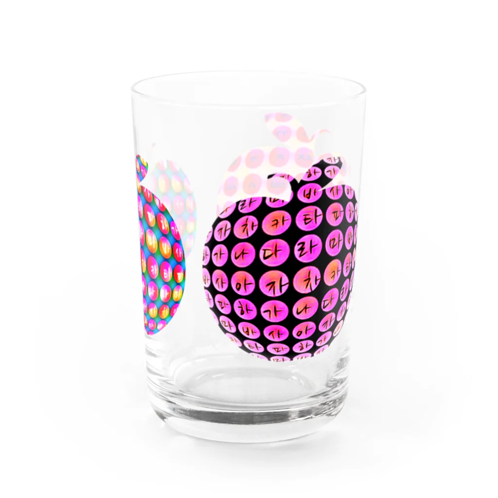 LalaHangeulのはんぐるde林檎たち Water Glass :right