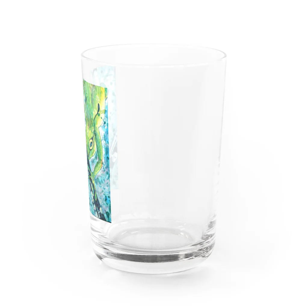 志瓜のSUZURIの楽器と蛙 Water Glass :right