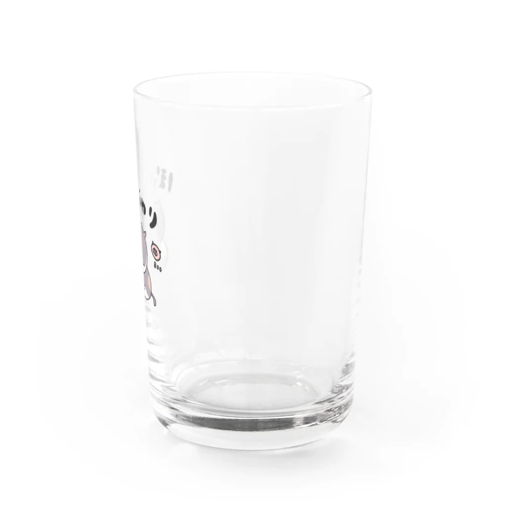 ねこねこパンチのぽっちゃりネコ Water Glass :right