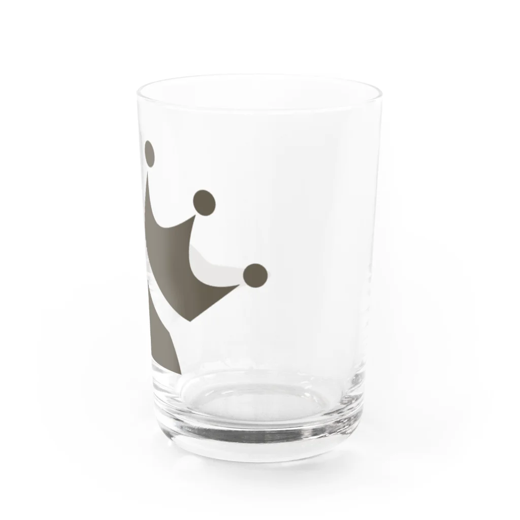 hinomotonokuni（ヒノモトノクニ） SUZURI店のクラウン　ブラウン　Ether Potion（エーテルポーション） Water Glass :right