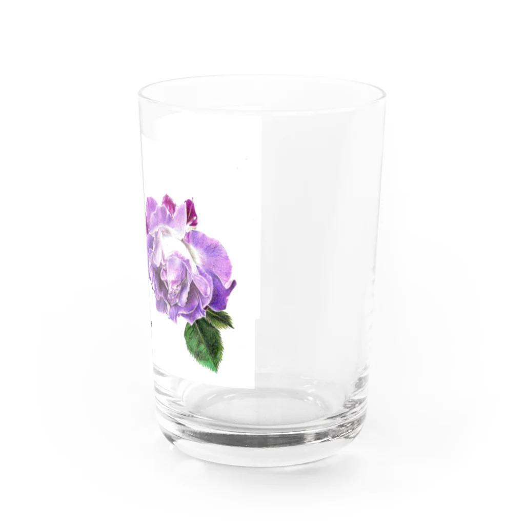 主はぶどうの木の紫のバラ Water Glass :right