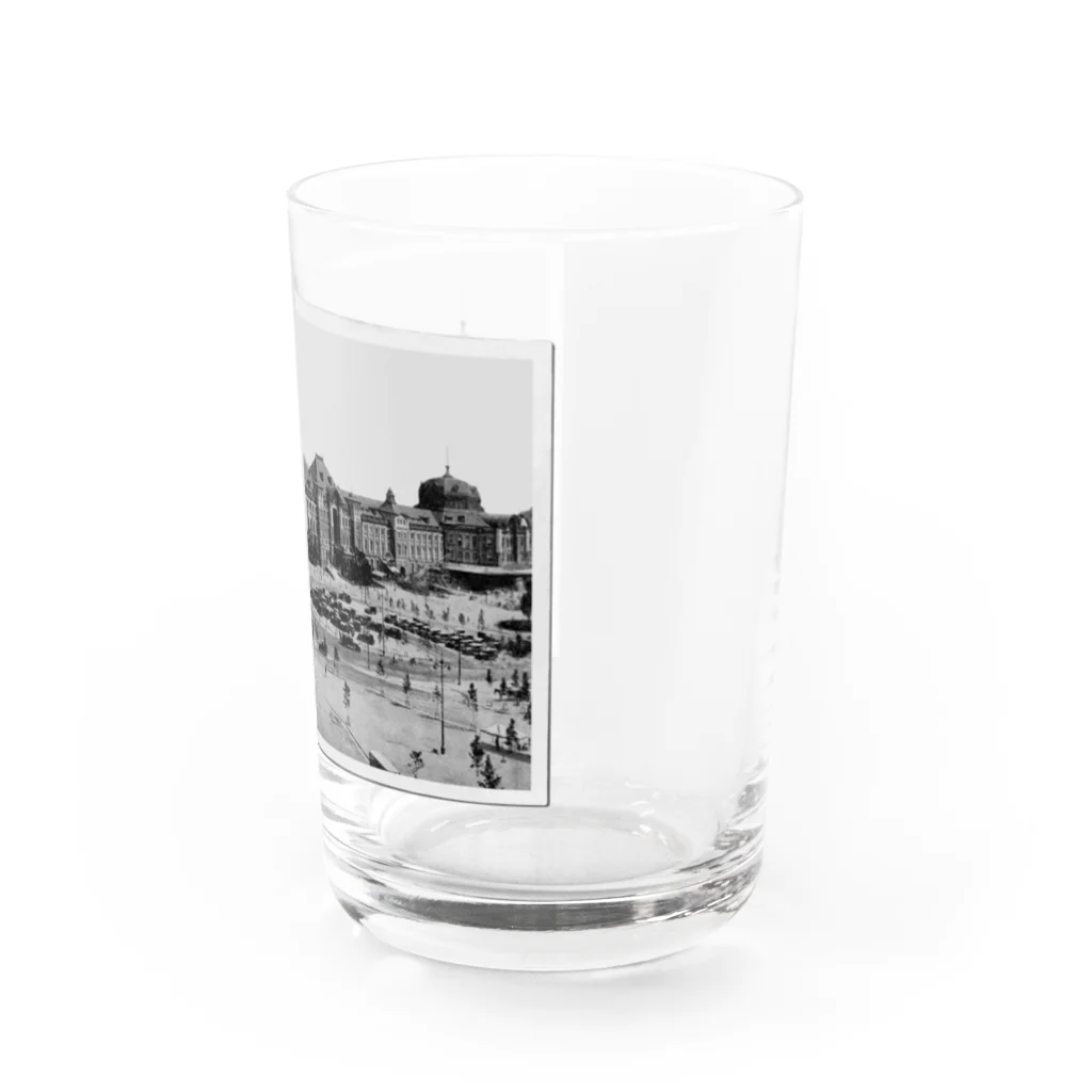 ヴィンテージ鉄道写真グッズの店のヴィンテージ写真　戦前の東京駅 （アンティーク ポストカード） Water Glass :right