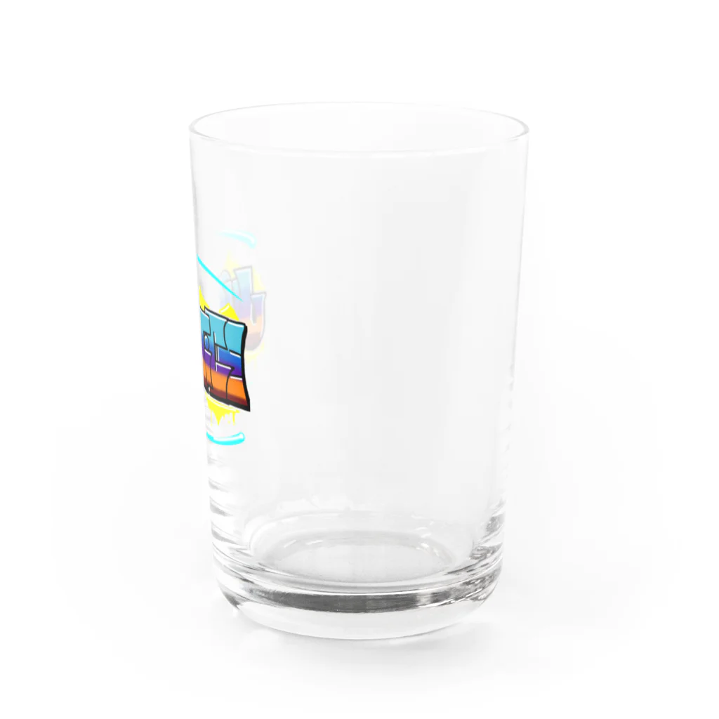 人食べるのグラフィティ「正義」 Water Glass :right