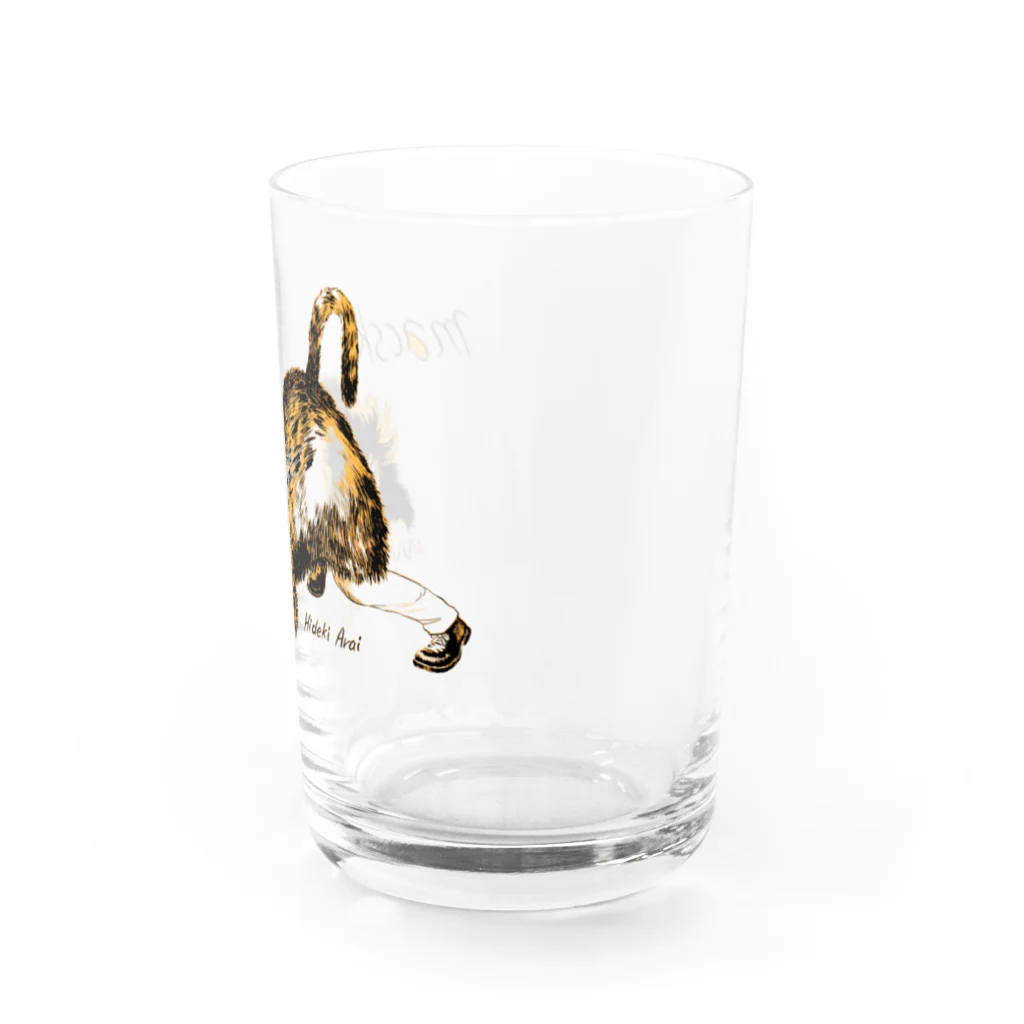 マチュカバーショップの新井英樹ver 獲物を狙うモンにゃん Water Glass :right