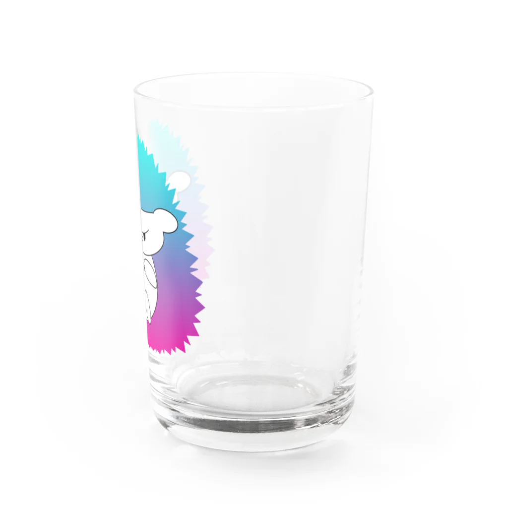 HarikoHarioの警戒するハリネズミ(トロピカル) Water Glass :right