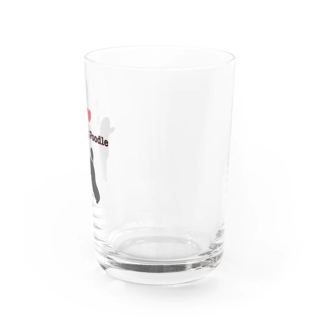 リツショップのトイプードルシルエット Water Glass :right