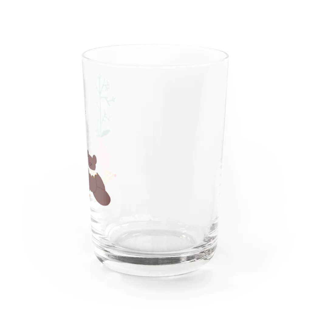 かわべしおん | イラストレーターのカスミソウとぬいぐるみ Water Glass :right
