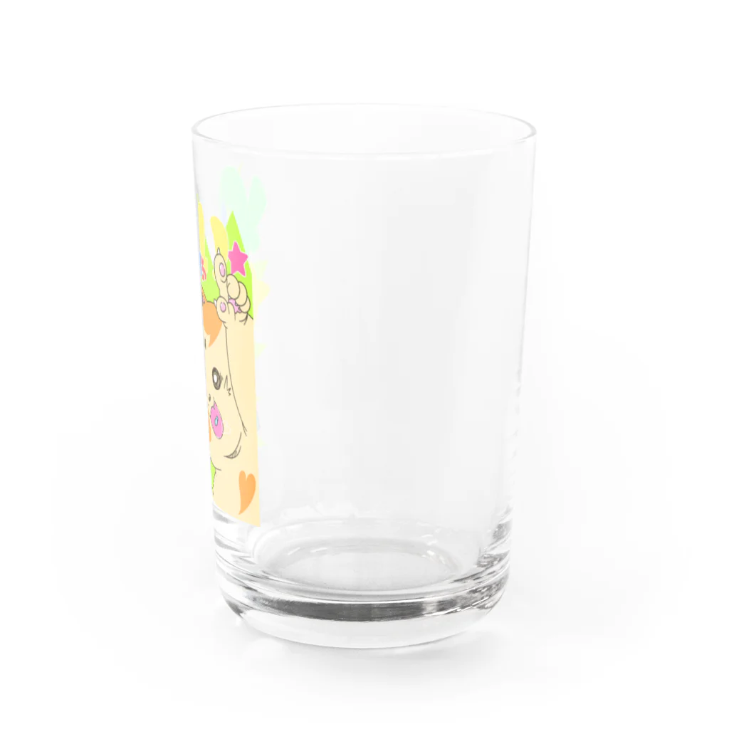 冬風きるやのきまま屋さんのわっしょいにゃんこ Water Glass :right