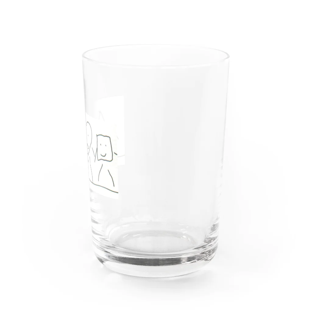 わがやの日常のさんかくまるしかくちゃん/しろくろ Water Glass :right