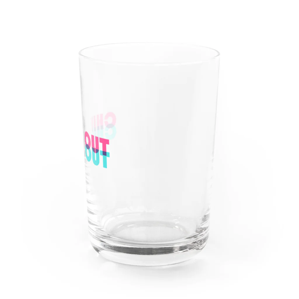 /logo.pngのchill out ピンクとブルー Water Glass :right