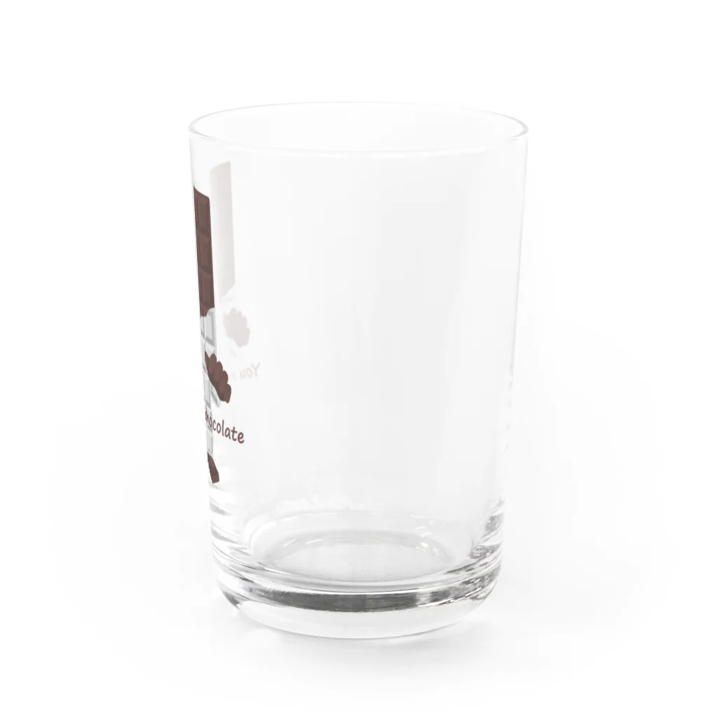 キッズモード某の板チョコ男 Water Glass :right