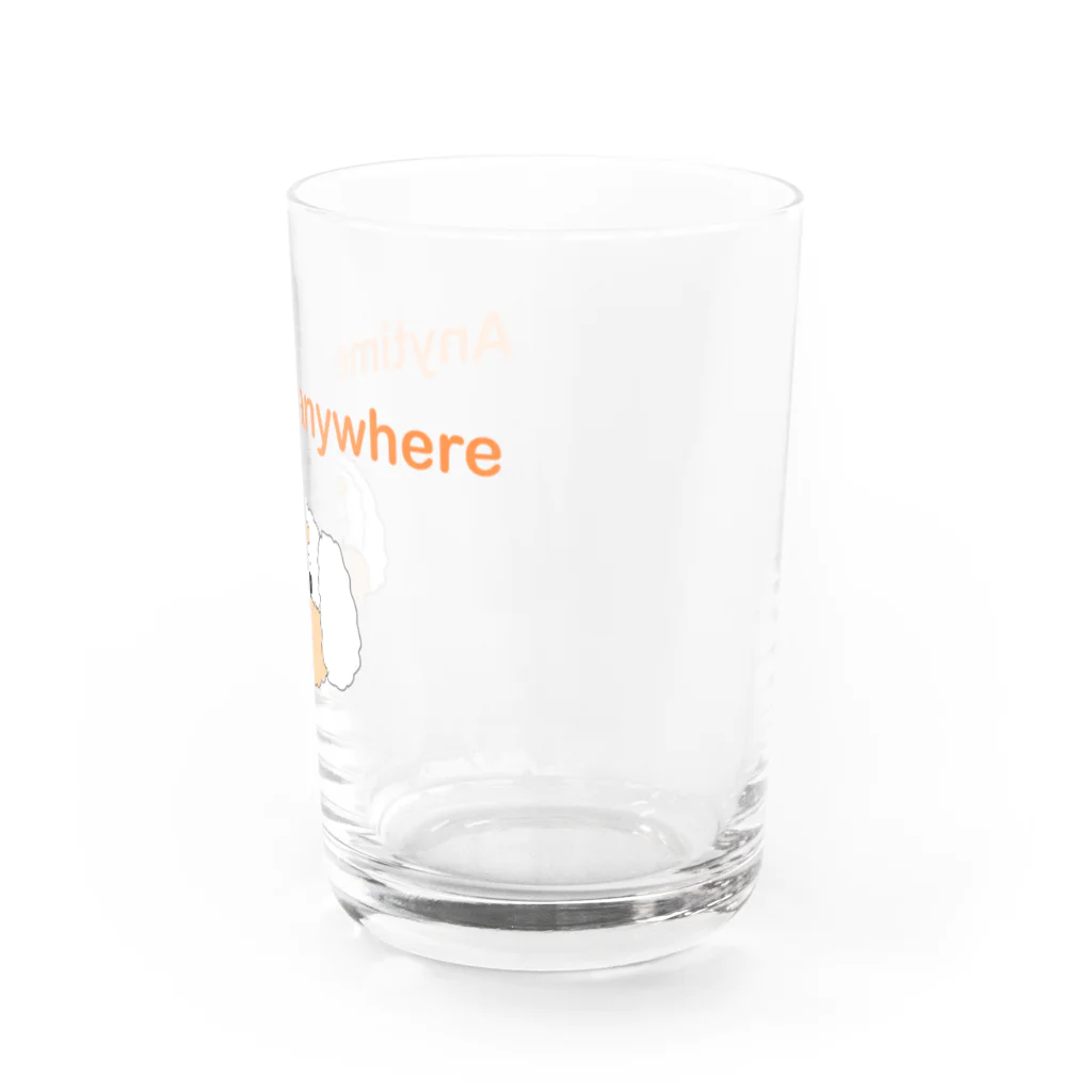 odenの生意気なイヌ　Cheeky dog Water Glass :right