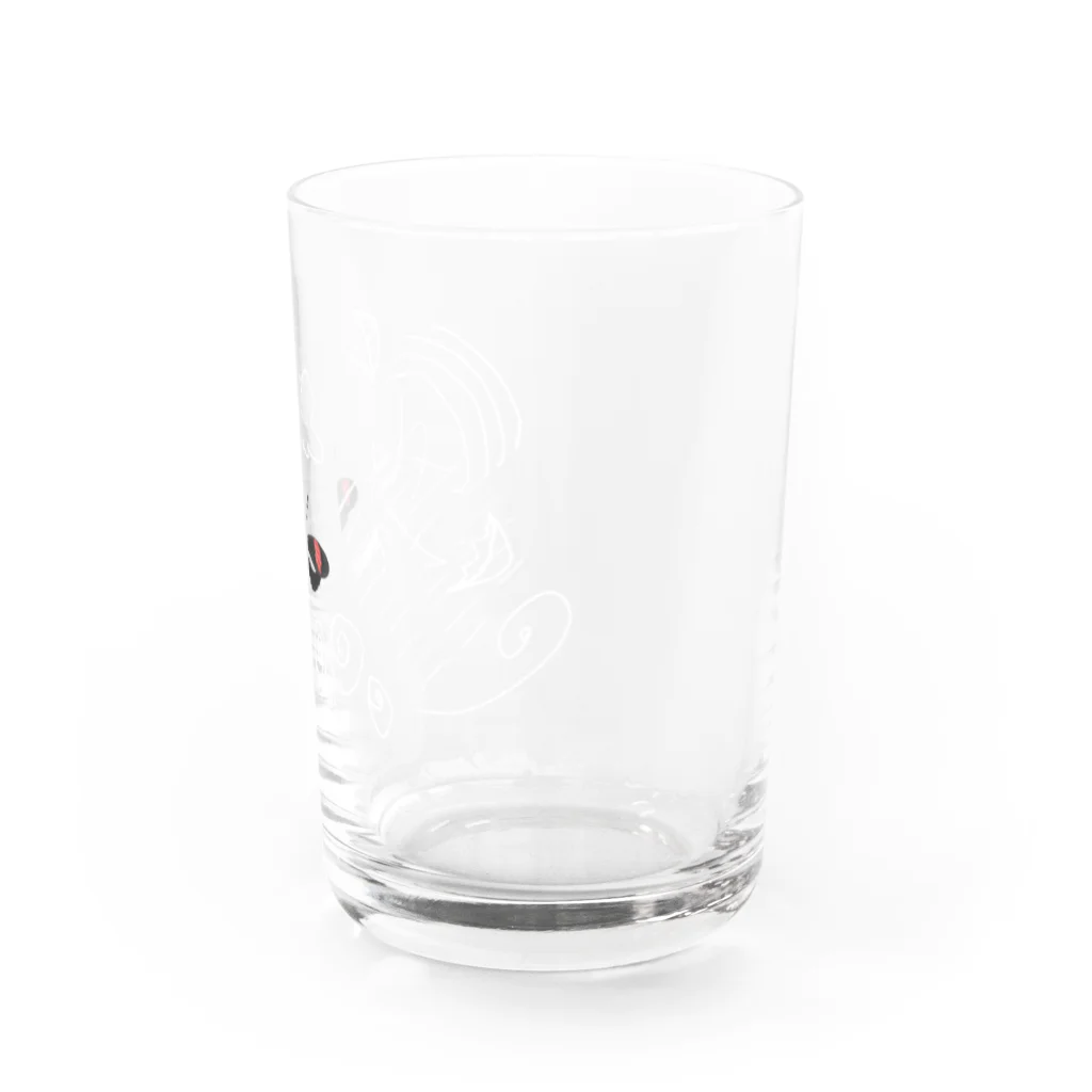 ヒカリアルクの小売店のちょうちょ orange Water Glass :right