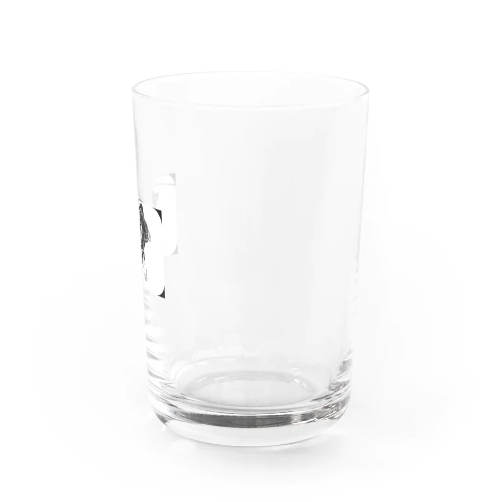 白メガネのクロのほくとくん Water Glass :right