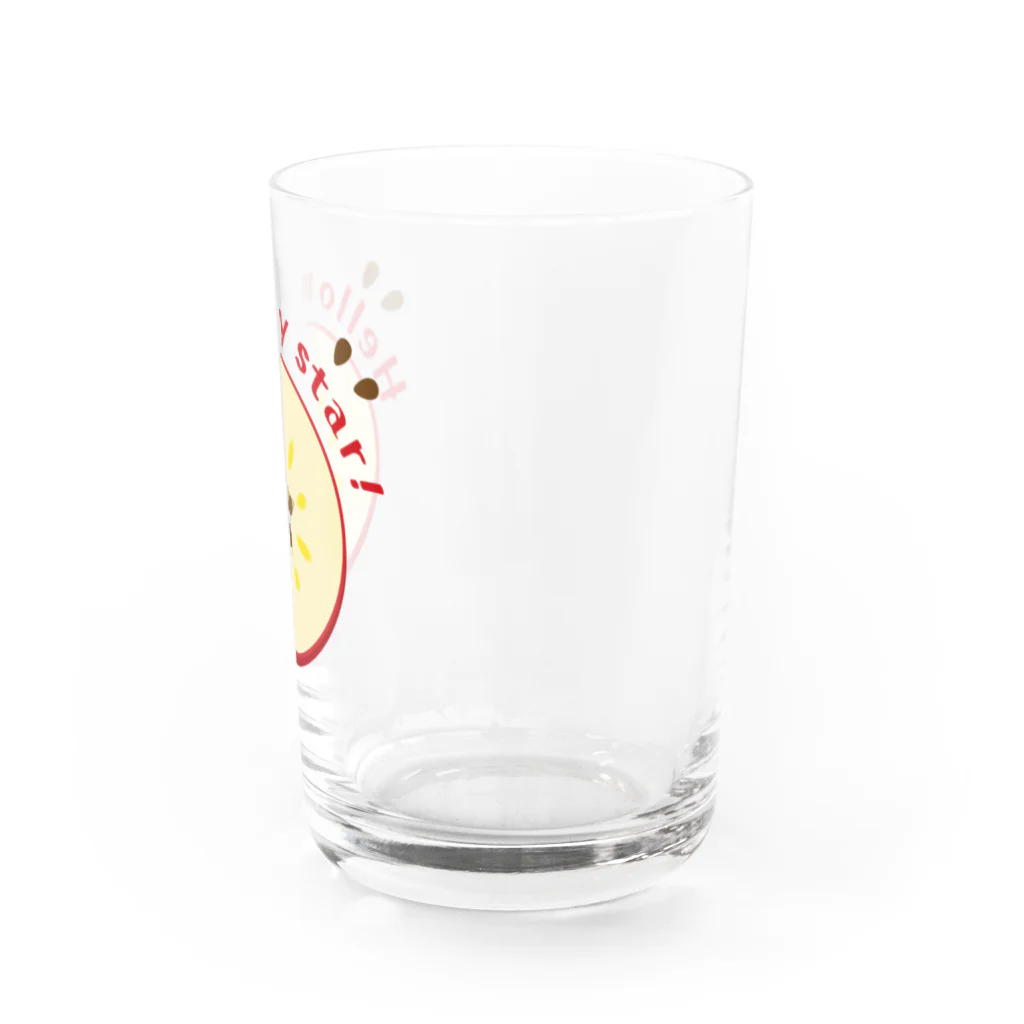 イラスト MONYAAT のCT105 輪切りのリンゴ Water Glass :right