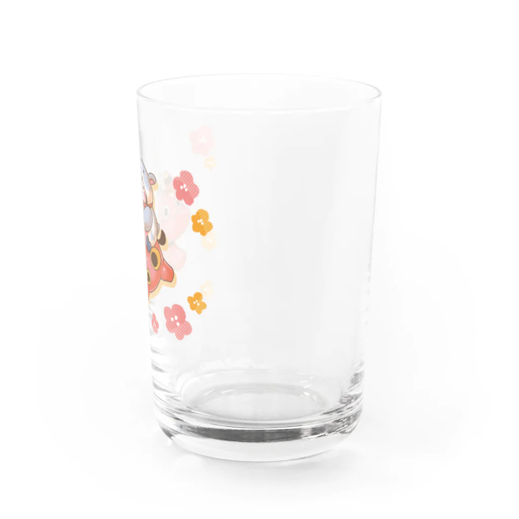 オムタマスタジオの赤べこ＆ペンギン Water Glass :right