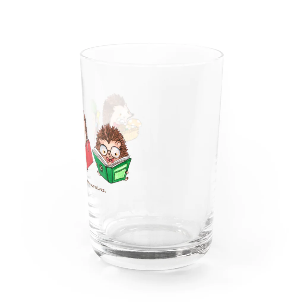 fukunofukuの秋のハリネズミトリオ Water Glass :right