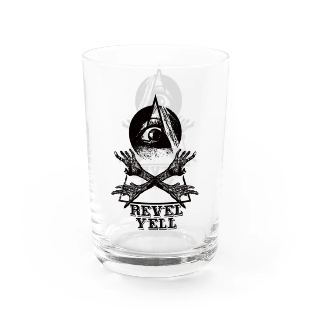 dbstr shopの"revel yell" water glass グラス右面