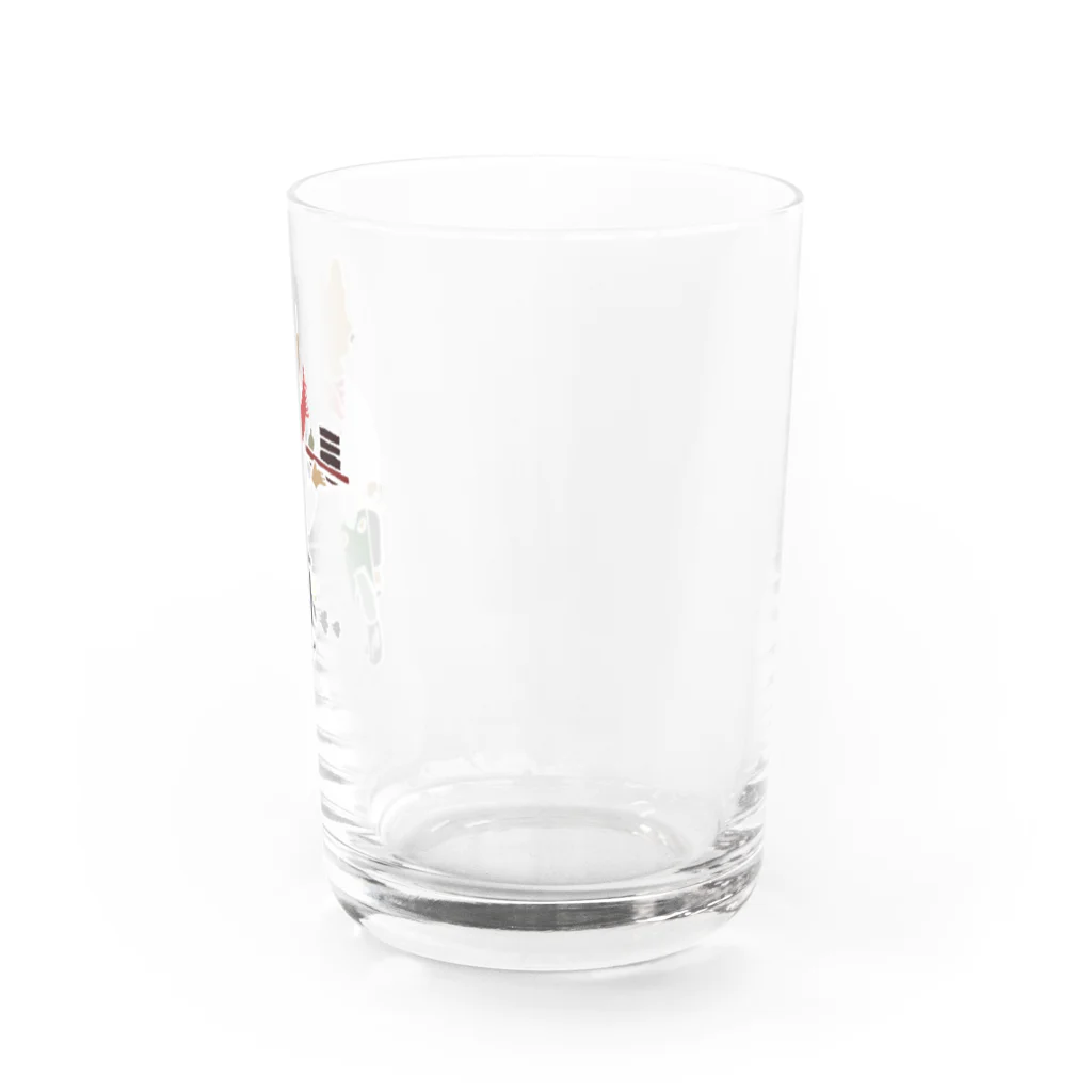 気ままに創作　よろず堂の配達くまさん　白線 Water Glass :right