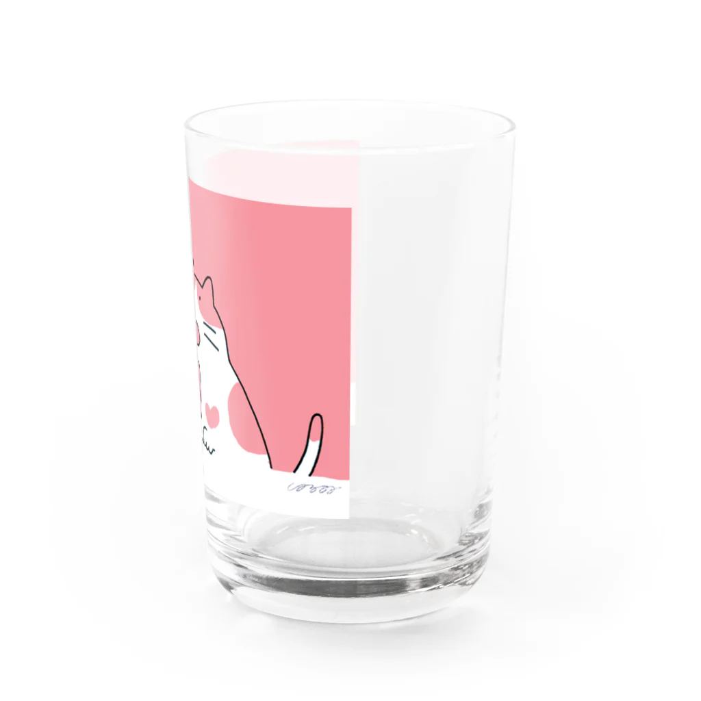 しろくまのかばん屋さん（SUZURI店）のぶちねこさん Water Glass :right