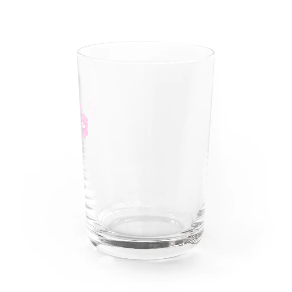 HANANAkoᐝのrabbitピンク Water Glass :right