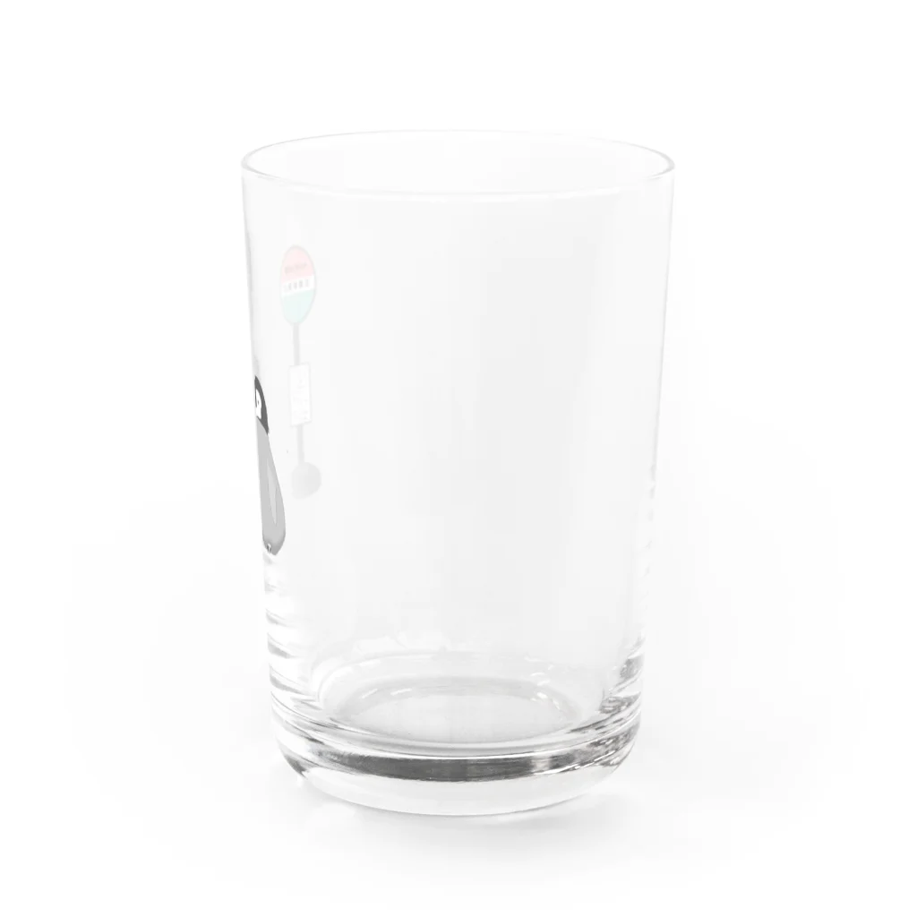 モユズのバス待ちペンギン Water Glass :right