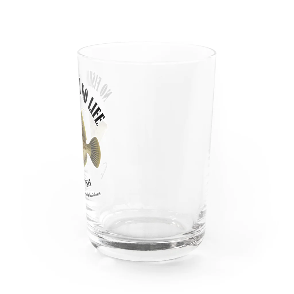 猫と釣り人のKAWAHAGI_EB_2CW Water Glass :right