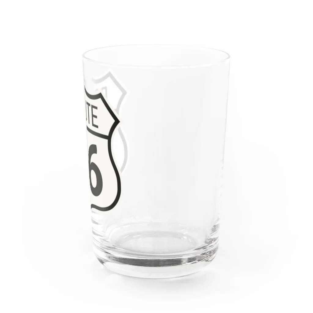 DRIPPEDのROUTE 66-ルート66-モノクロロゴ Water Glass :right