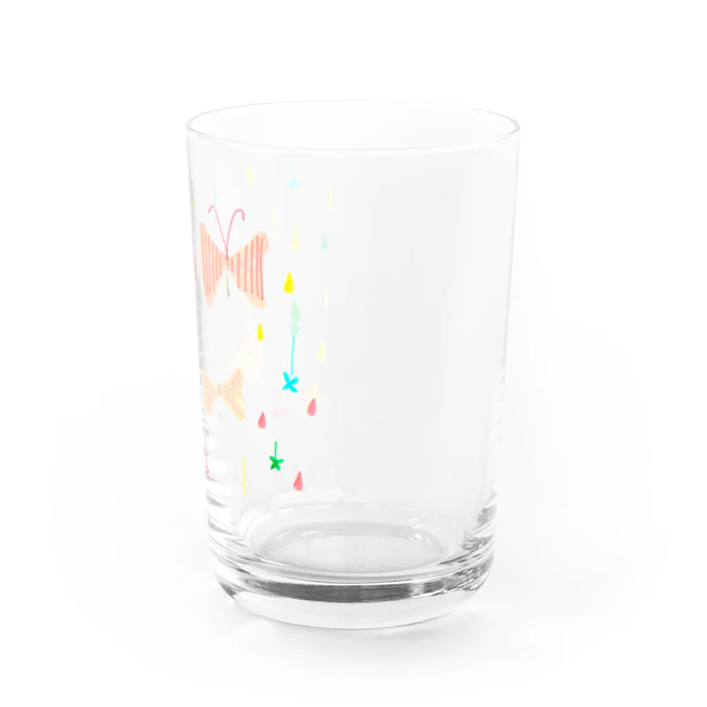 山崎綾子のあれこれのりぼんちょうちょ Water Glass :right
