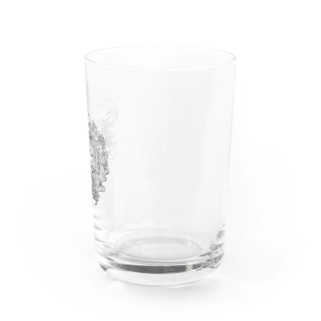 夢める工房の崇拝(モノクロ) Water Glass :right