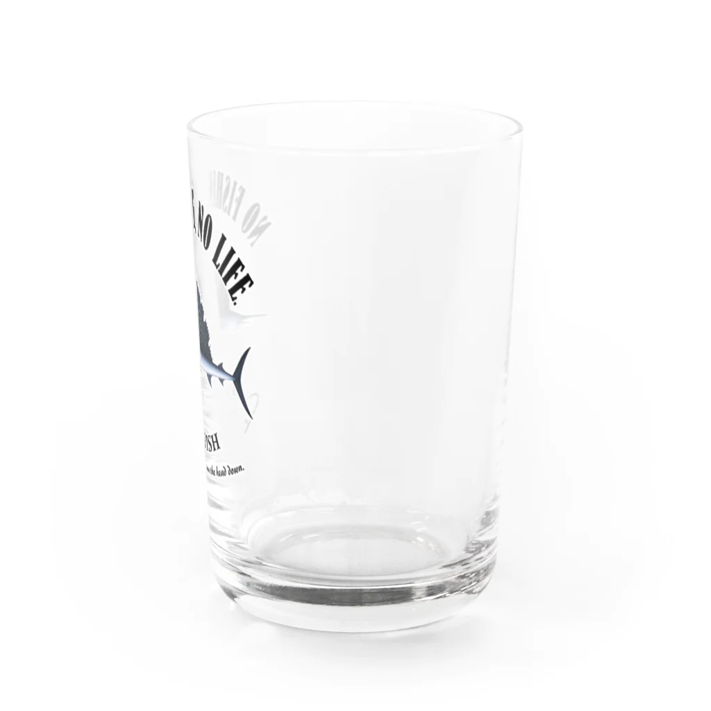 猫と釣り人のBASHOUKAJIKI_EB_2CW Water Glass :right