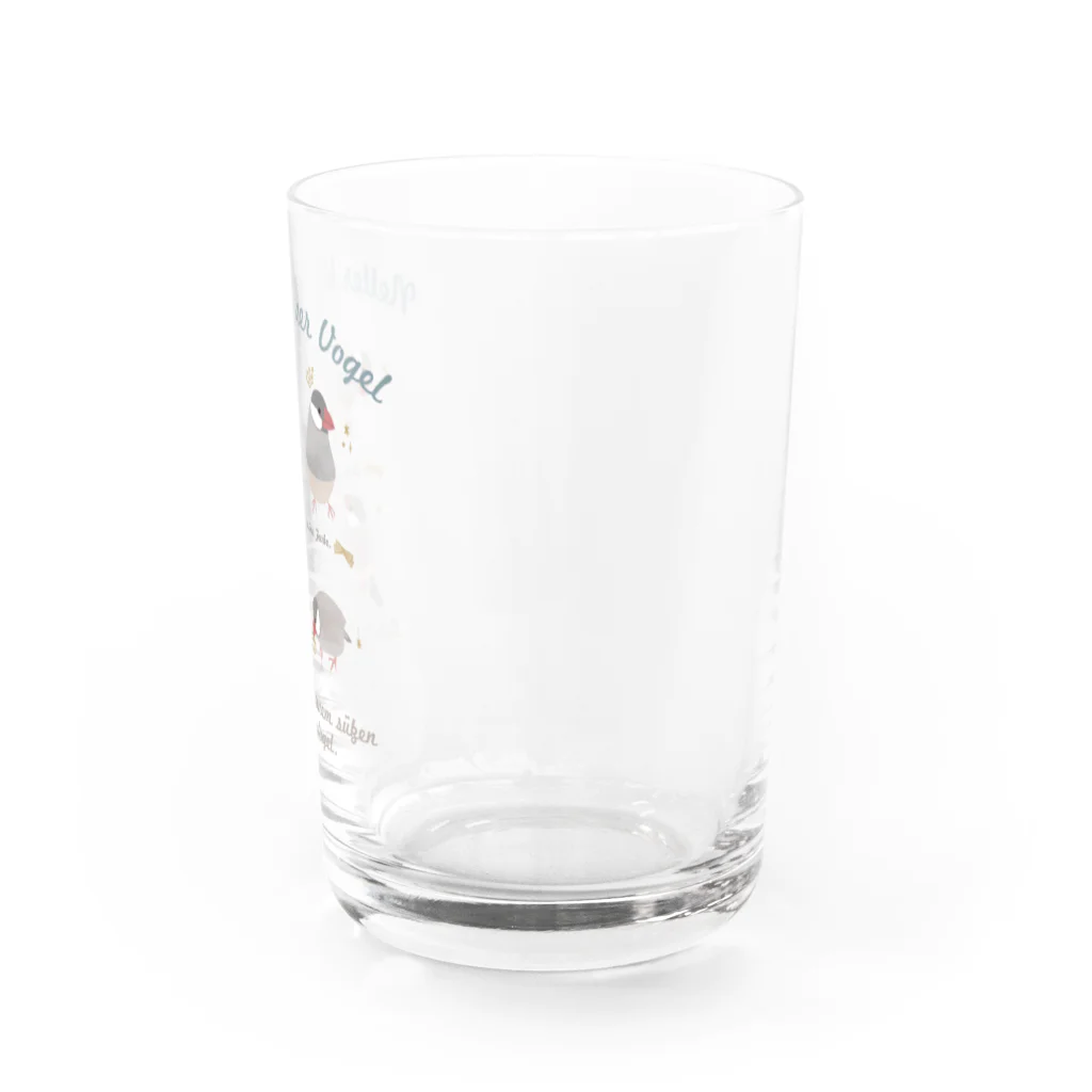 文鳥株式☆会社のシルバー文鳥さん専用 Water Glass :right