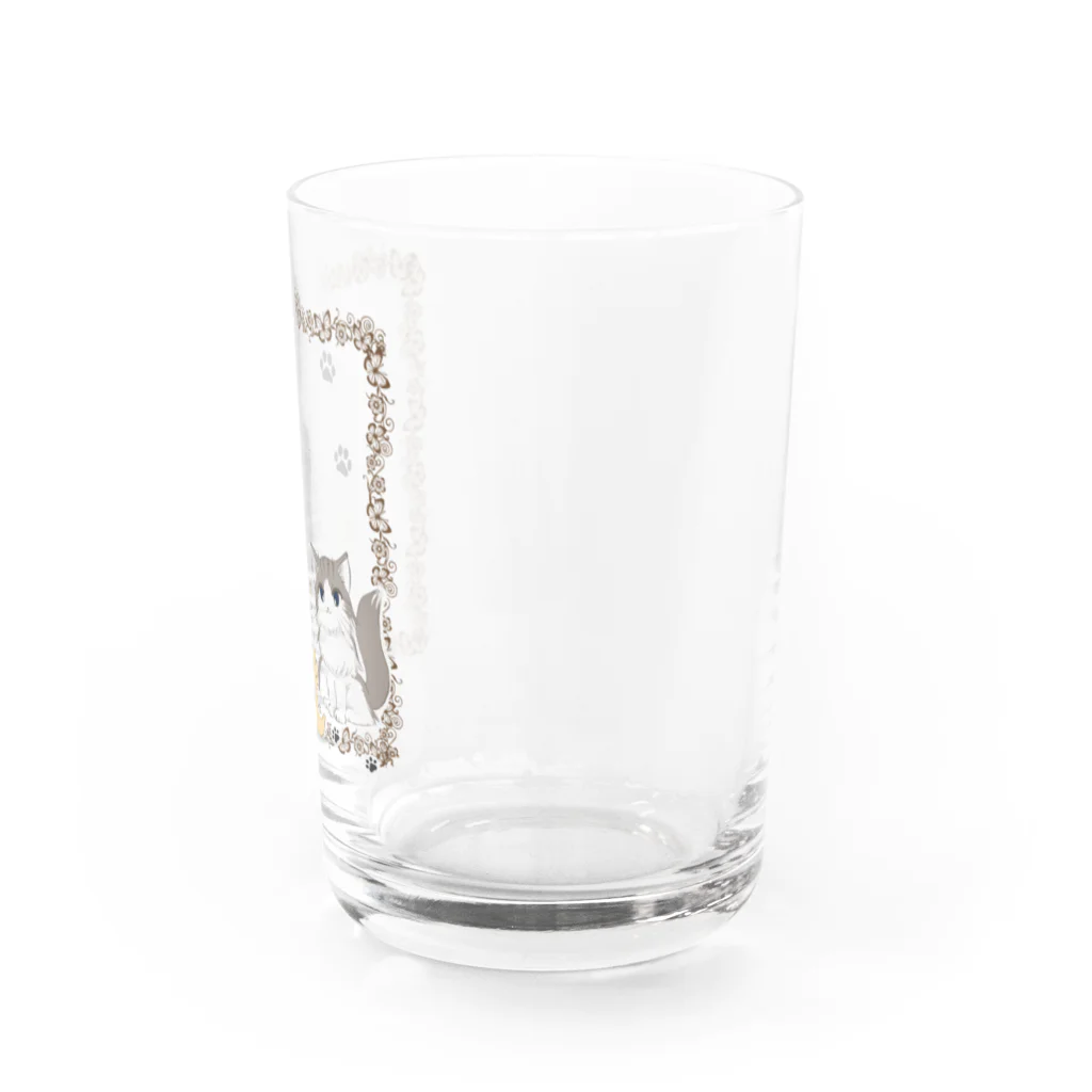 yoshiikanのねこにひき Water Glass :right