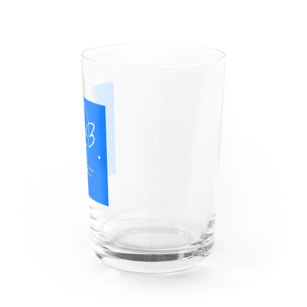 gk_Breath.のボックスロゴ。(Blue) Water Glass :right