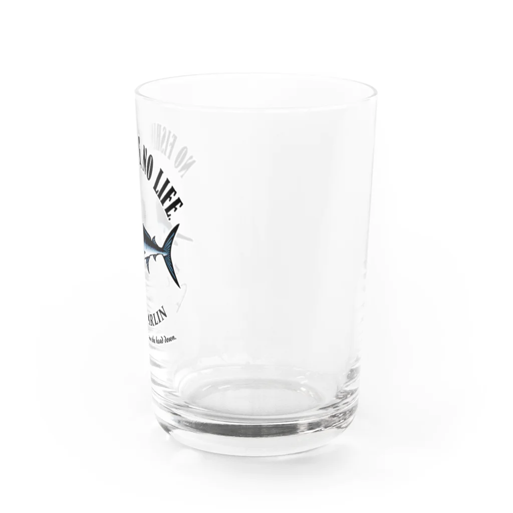 猫と釣り人のKUROKAJIKI_EB_1CW Water Glass :right