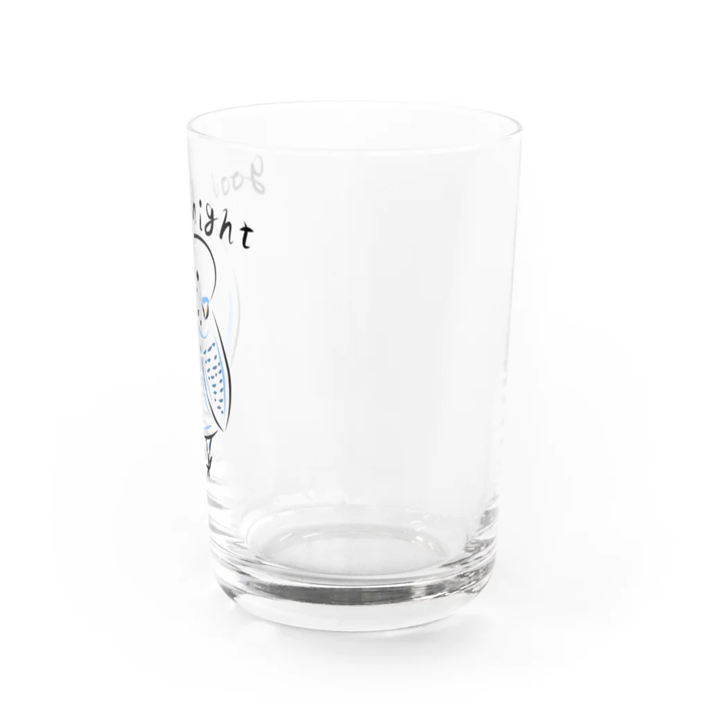 海のサワガニのシンプルセキセイインコ Water Glass :right