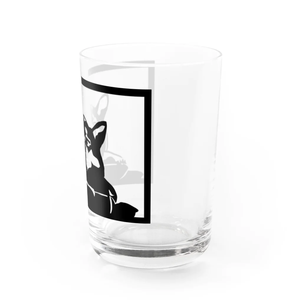 高橋わたがしの切り絵・犬 Water Glass :right