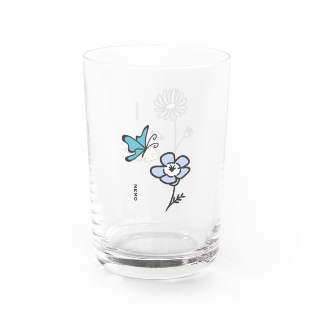 おんまゆずの花柄ツインズ Water Glass :right