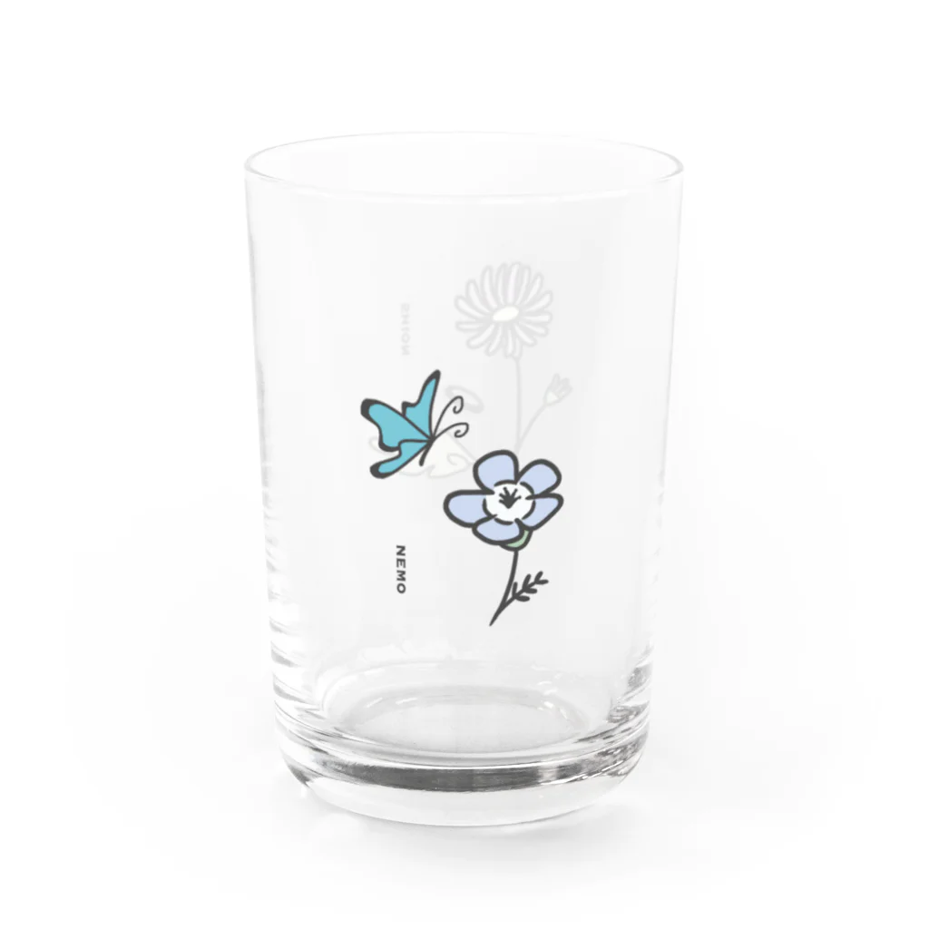 おんまゆずの花柄ツインズ Water Glass :right