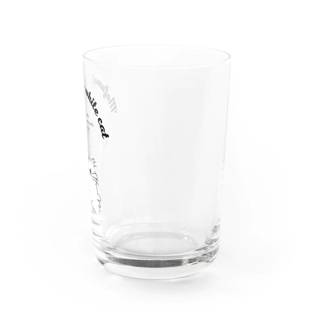 magao-nekoの白いもふもふネコ グラス右面