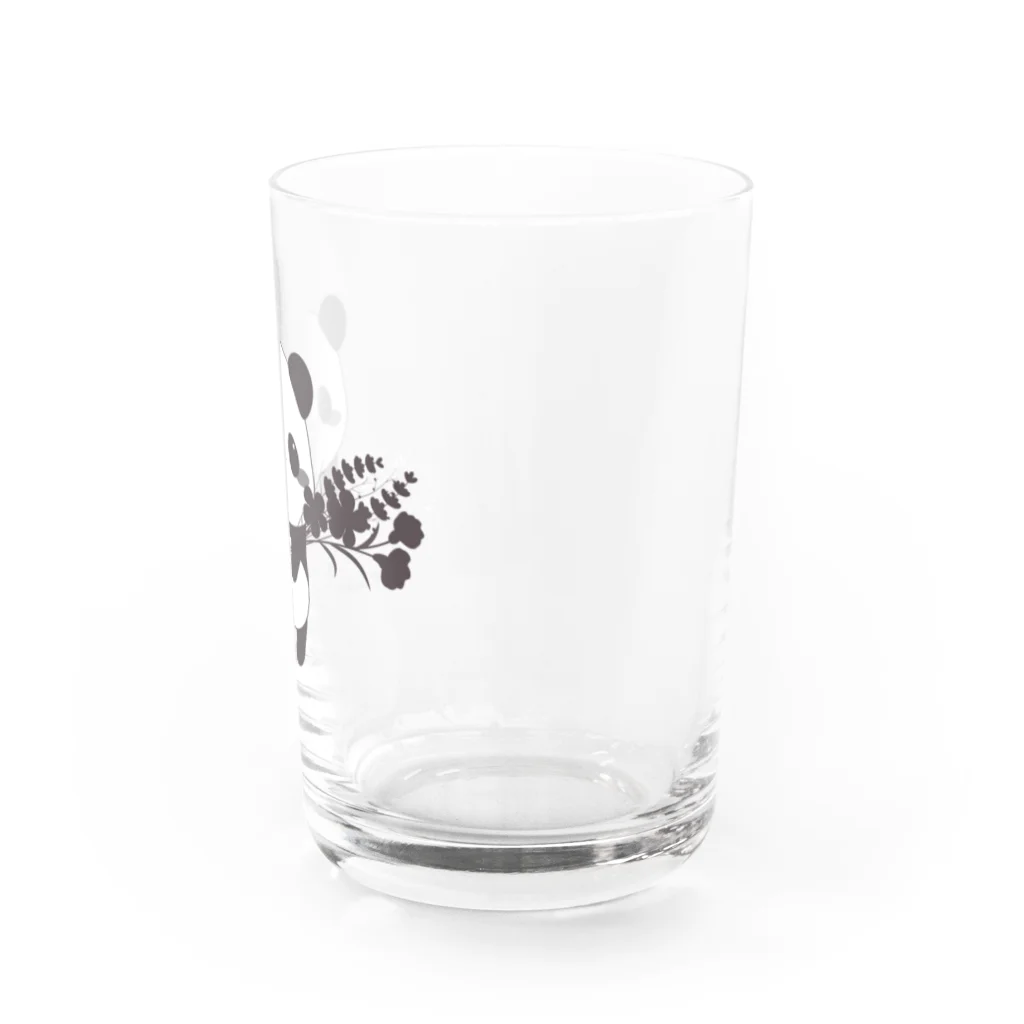 aiart aimiのレトロパンダちゃんとブーケ Water Glass :right