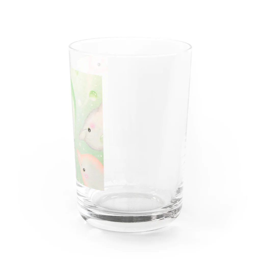 aiart aimiのハートを見つけたイルカちゃん Water Glass :right