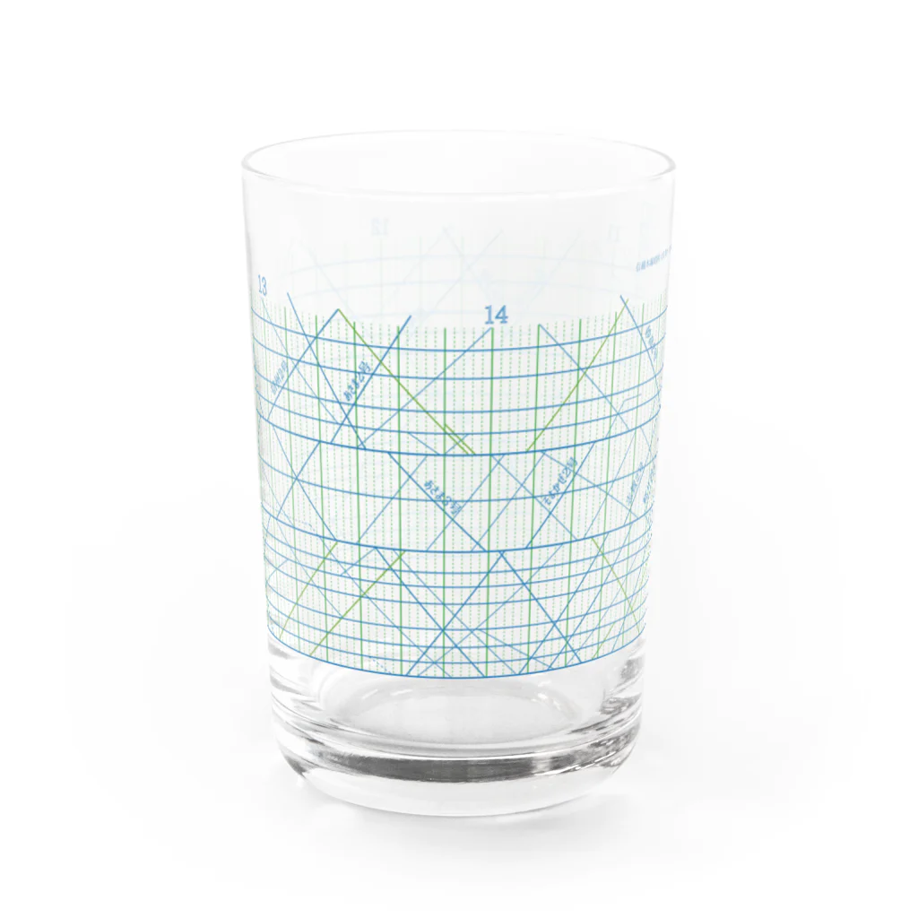 新商品PTオリジナルショップの昭和47年信越本線ダイヤグラム （抜粋）グラス・カップ Water Glass :right