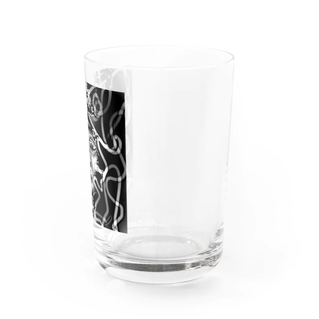 卍鮭＾ゑ＾鮭卍の黒よだれ Water Glass :right