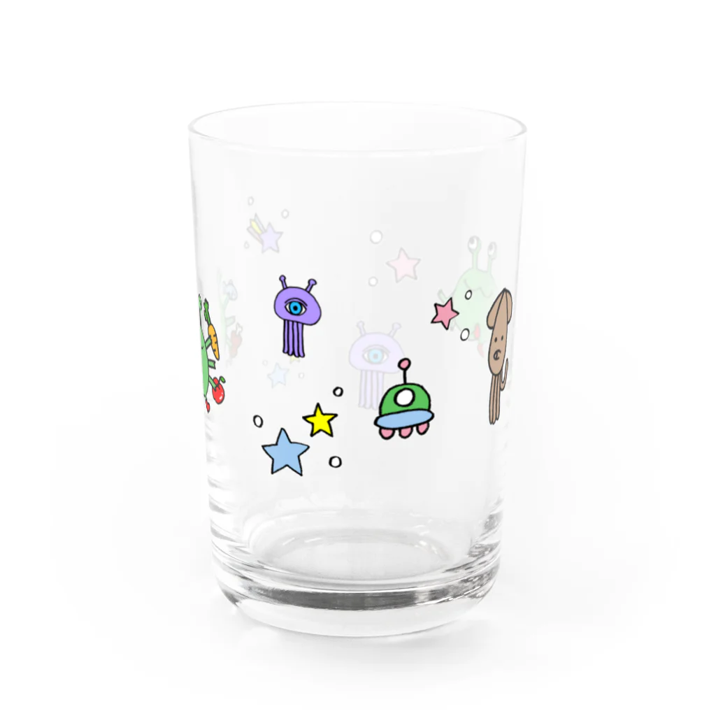 宇宙人 ミドリちゃんグッズのお店のミドリちゃん　グラス2 Water Glass :right