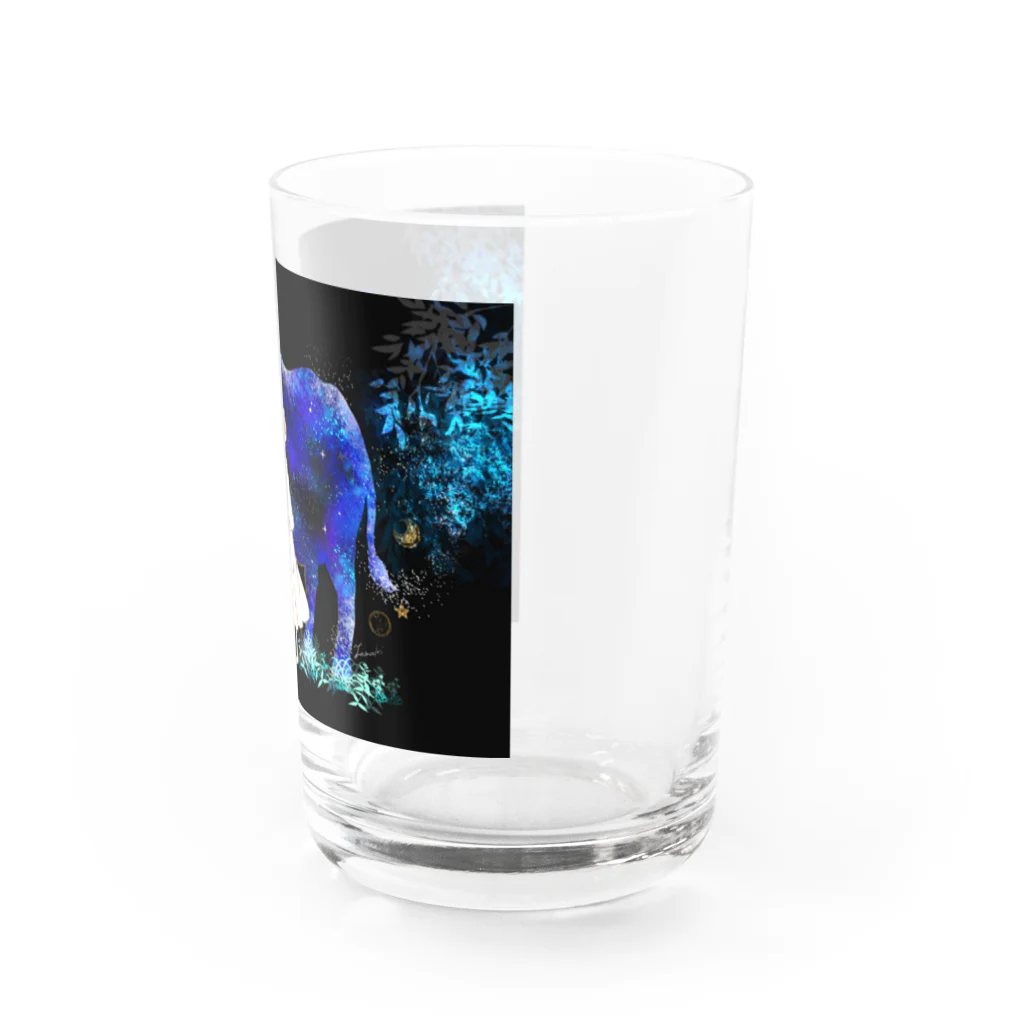 Cor Leonis SUZURI storeの夜空の牛 Water Glass :right