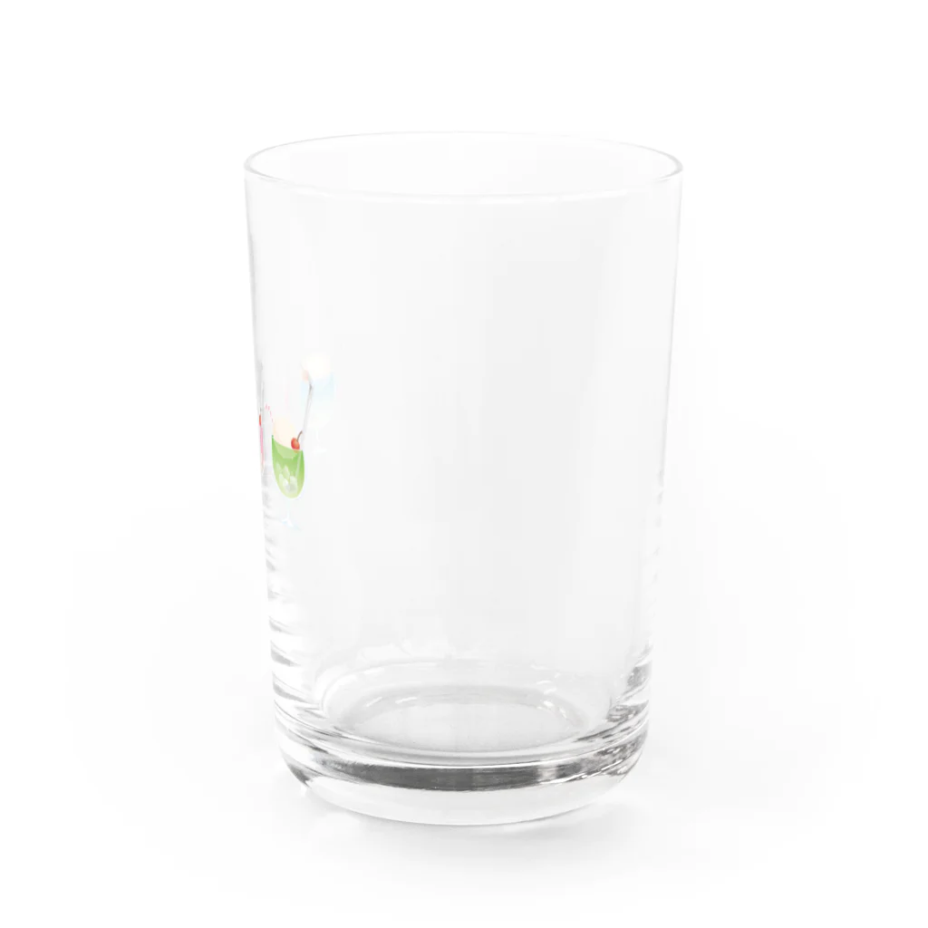みけんこの三色クリームソーダ Water Glass :right