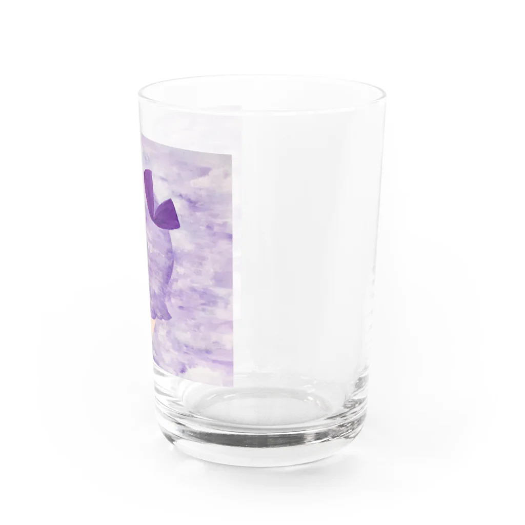 テレポーテーションのむらさきリボンちゃん Water Glass :right