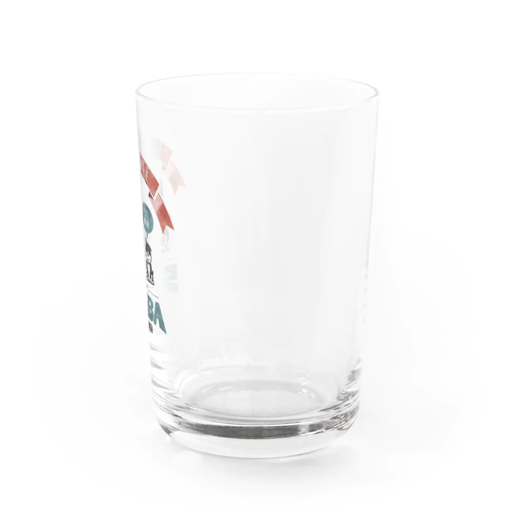 タバタ画房の黒柴親子のいる生活　レトロ Water Glass :right